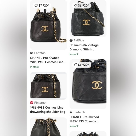 LIKE NEW CHANEL RARE MINI DIAMOND STITCH LEATHER DRAWSTRING CROSSBODY 24K GHW - Picture 6 of 17